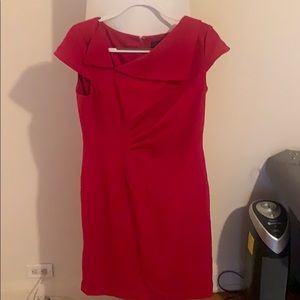 Tahari red work dress